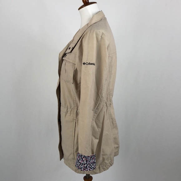 Columbia Light Weight Anorak with Floral Cuffs - Picture 2 of 5